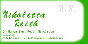 nikoletta reith business card